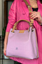Large Size Knitted Embroidered Handmade Casual Women's Shoulder Bag 4031 Lilac - 6