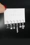 Women's Vip Series Special Design Baguette Zircon Stone 6-Piece Earring Set - 2