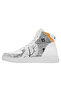 Women's Vegan Leather White High Sneakers - There You Are Design - 6