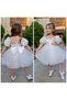 White Fluffy Girl's Princess Evening Dress - 2
