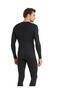 V-Neck Long Sleeve Black Unisex Thermal Underwear C7T5N2O1 - 5