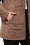 Plus Size Heat-Retaining Plush Zip-Up Hooded 2-Pocket Knitted Plush Fleece Sweatshirt - 7