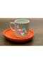 Yoga Printed Orange Turkish Coffee Cup