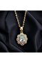 Oval Cut Zircon Stone Steel Necklace - 2