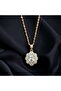 Oval Cut Zircon Stone Steel Necklace - 5