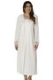 Women's Ecru Lace Long Sleeve Cotton Maternity Nightie - 3