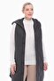 Women's Large Size Puffer Black Quilted Vest 1035 - 3