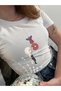Y2K Streetwear Inverted Spidermanlove Short Sleeve White Crop Body - 2