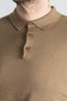 Interview Wraps Polo Collar 100% Cotton Light Brown Knitwear Sweater - 4
