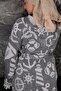 Jacquard Black Countertop Pure Cotton Woven Hooded Unisex Dressing Robe - 5