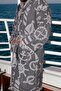 Jacquard Black Countertop Pure Cotton Woven Hooded Unisex Dressing Robe - 3