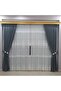 Tulle Curtain, patterned, rustic, pleated, double breasted