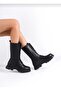 WOMEN'S ANTI-SLIP RUBBER SOLE LACE-UP HALF BOOTS - 4