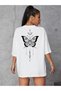 WOMEN'S BACK BUTTERFLY PRINT T-SHIRT DAXİS Sportwear Company
