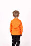Unisex Polo Collar Long Sleeve Orange T-shirt - 2