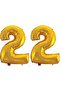 Star 22 Age Number Foil Balloon Gold 40 Inch 100 cm