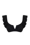 Siyah Volanlı Bralette Kaplı Bikini Üstü TBESS21BU0053 - 5