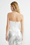 Bridal White Body-Hugging Woven Bustier TPRSS24BZ00008 - 7