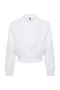 Ekru Crop İnce Bomber Mont TWOSS24MO00032 - 11