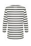 Beyaz Süprem Çizgili Kalp Nakışlı Uzun Kollu Örme Tunik T-shirt TCTSS24UK00030 - 8