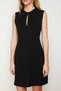 Black Collar Detailed Crepe Mini Knitted Dress TWOSS23EL02015 - 3