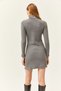 Women's Smoked Full Fisherman Thick Ribbed Mini Dress ELB-19002025 - 4