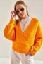 Women's Yellow Knitwear Cardigan with Tie Detail Stk294