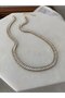 316L Steel Baguette Waterway Necklace - Steel Non-Swivel Baguette Waterway Necklace