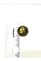 antique yellow metallized ball button - 3