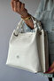 Large Size Knitted Embroidered Handmade Casual Women's Shoulder Bag 4031 duz White Single - 2