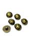 antique yellow metallized ball button - 2