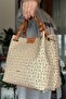 Large Size Knitted Embroidered Handmade Casual Women's Shoulder Bag - 4
