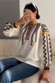 Women's Embroidered Blouse with Tasseled Cotton Vintage Embroidered - 2