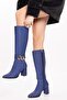 Genuine Leather Chain Detailed Heeled Boots Anl.2703 - 5