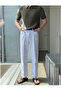 Khaki Men's Corded Fabric Polo Neck Knit T-Shirt - 2