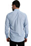 Men's Blue Striped Long Sleeve Cotton Shirt with Classic Cut Pocket - 4