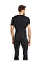 V-Neck Short Sleeve Black Unisex Thermal Underwear C3T6N2O1 - 4