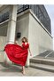Special Design Red Glitter Midi Dress - 3