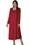 Women's Cherry Lace Long Sleeve Cotton Maternity Nightie - 3