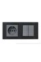 Grano Metallic Black Frame (Grounded Socket and Commutator Switch Smoked)