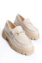 Women's Thick Sole Chain Loafer Casual Shoes