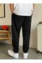 Colorful Smiling Face Sweatpants Jogger - Black Printed High Waist Elastic Leg - 2