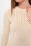 Women's Long Sleeve Ribbed Mini Knitwear Dress - 4
