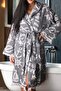Jacquard Black Countertop Pure Cotton Woven Hooded Unisex Dressing Robe