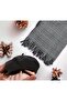 Women's Shawl Double Sided Houndstooth French Painter Beret 2-Piece Combination - 2