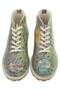 Women's Vegan Leather Multicolored Ankle Boots - Life Goes On Design - 2