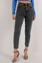 Women's Smoked High Waist Soft Touch Comfortable Cut Jean Jeans