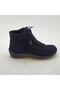 Genuine Leather Navy Blue Suede Comfort Boots