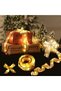 New Year Christmas Tree Yellow Led Lighted Ribbon Ornament 3 m - 4