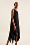 Leather Detailed Asymmetrical Dress - 2